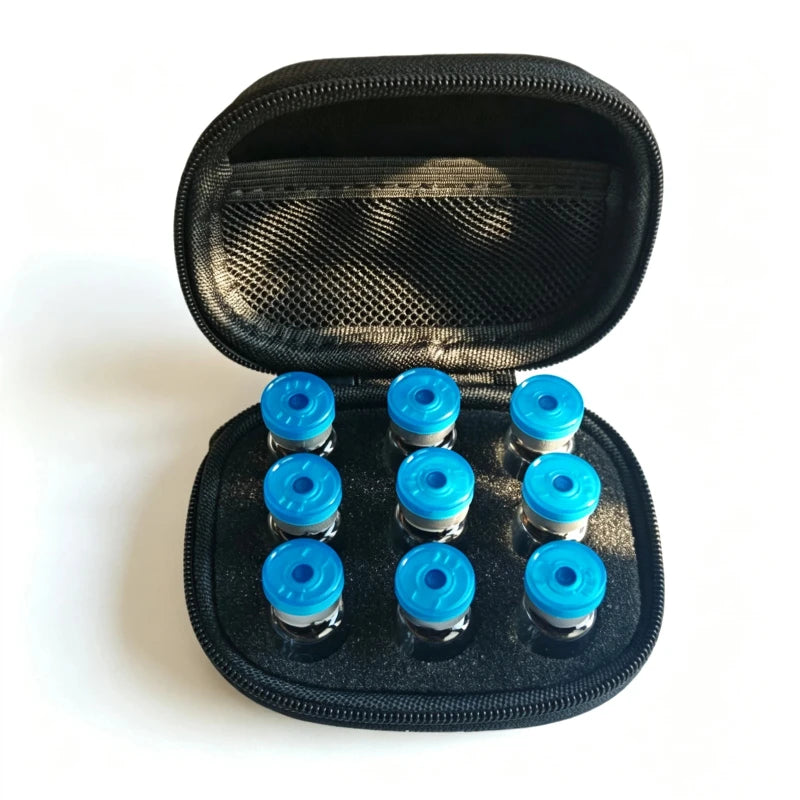 3ml 9-Slots Insulin Vial Storage Case Travel Protable Peptide Case Mini Vial Storage Bag Peptide Box Essential Oils Carrying Box