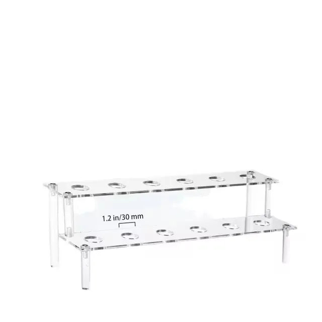 Acrylic Ice Cream Cone Dessert Holder Tray 12-Hole Waffle Cone Display Stand Storage Rack Wedding Party Buffet Food Baking Tools