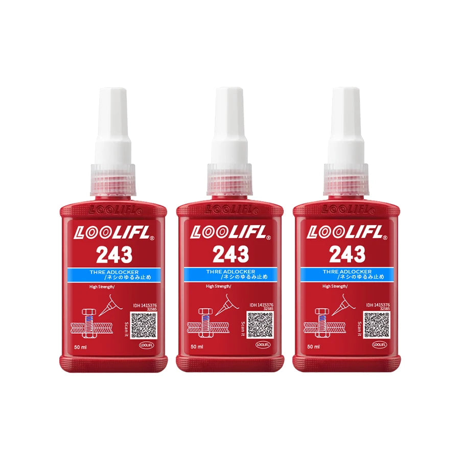 Medium strength blue screw glue, anti-vibration, high temperature and low temperature to prevent loosening and corrosion.