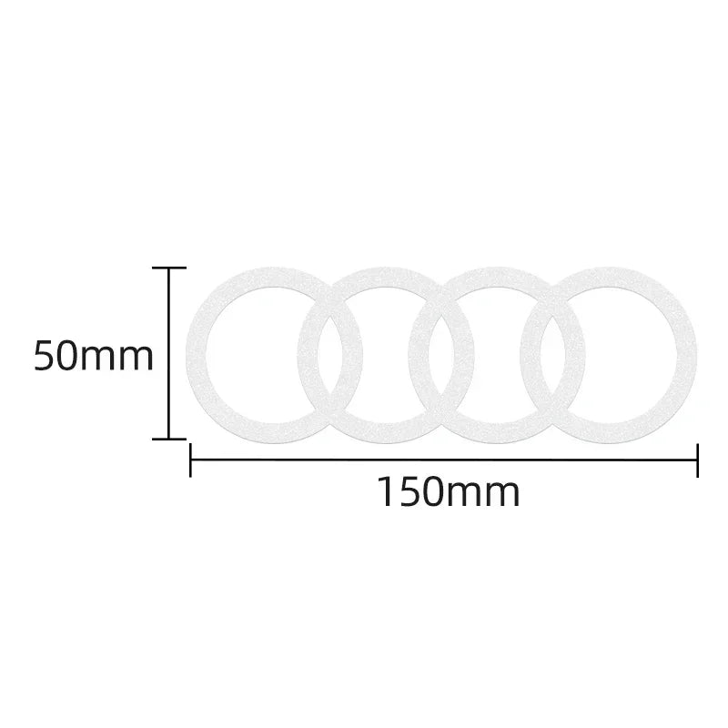 4-ring badge car stickers for A3 A4 B8 8P 8V B6 A5 A6 C7 Q5 B9 B7 C6 A1 Q7 Q3 TT car window trunk decoration stickers