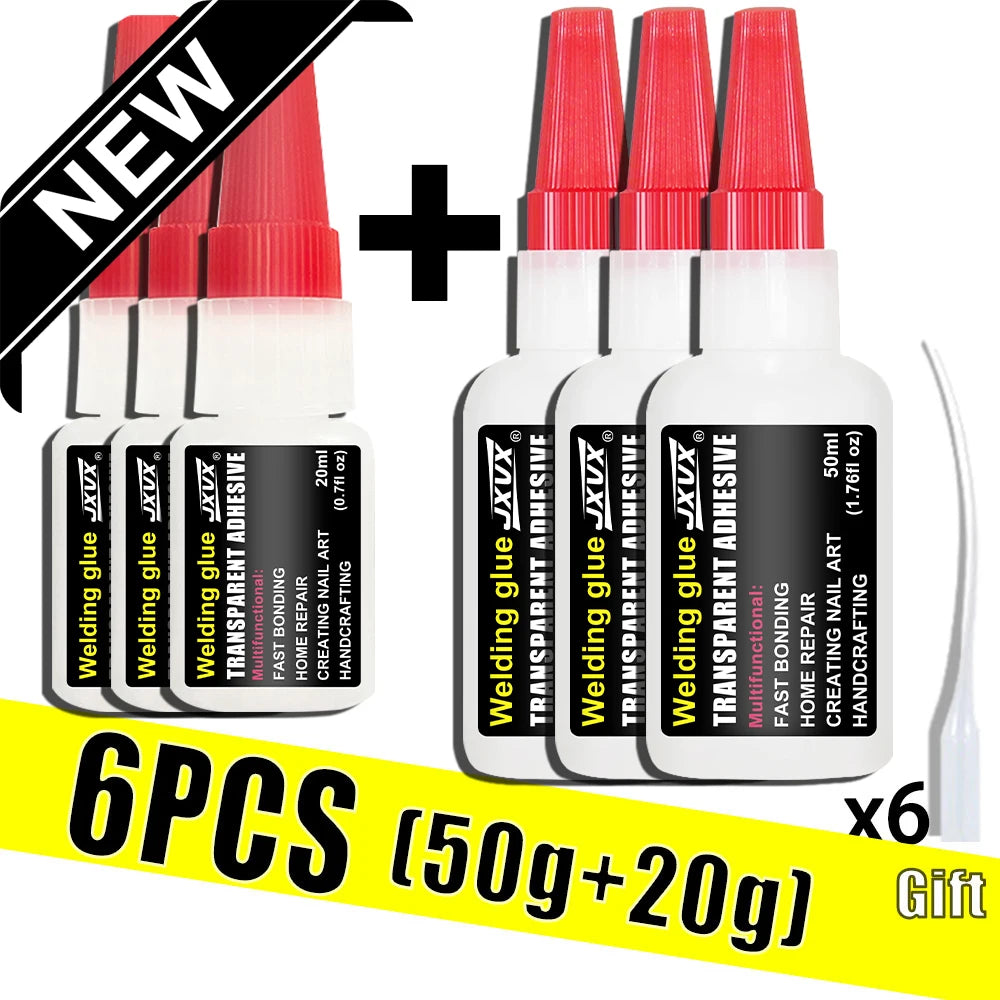 50g High-Quality Cyanoacrylate Strong Adhesive, Fast Fixing, Suitable for Wood, Plastic Toys, Car Models, Shoe Repair, One Drop of Glue: Universal Use