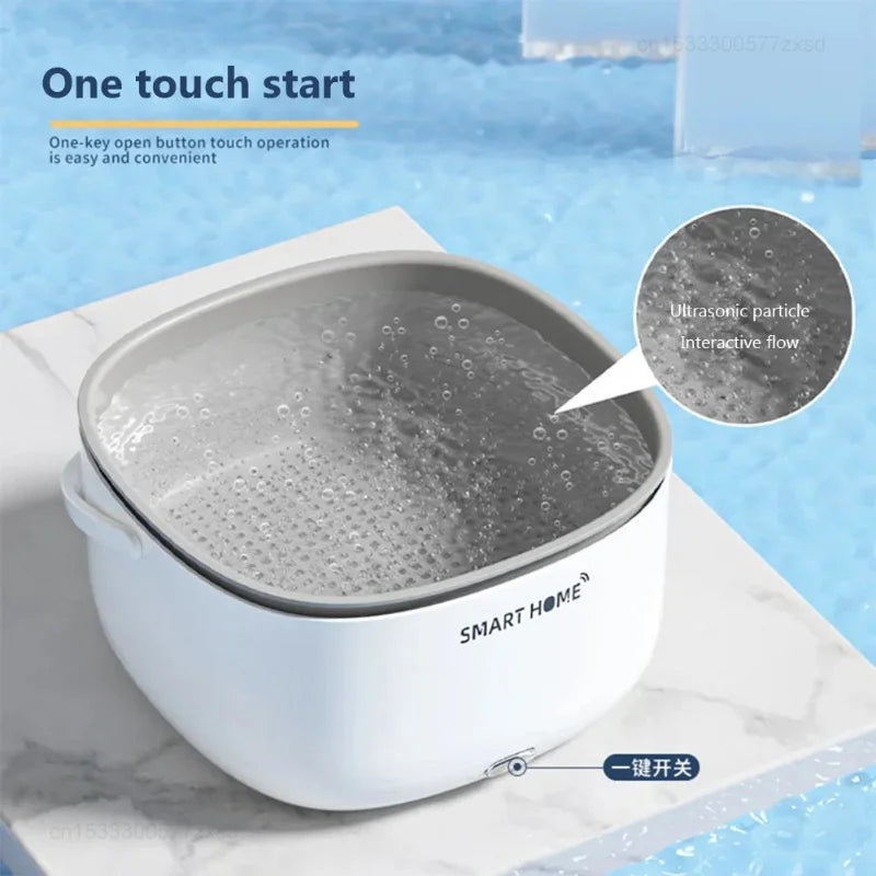 Ultrasonic Vegetable Washing Machine Food Remove Pesticide Residues Washer Fruit Dirt Cleaning Purifier Basket Kitchen Supplies