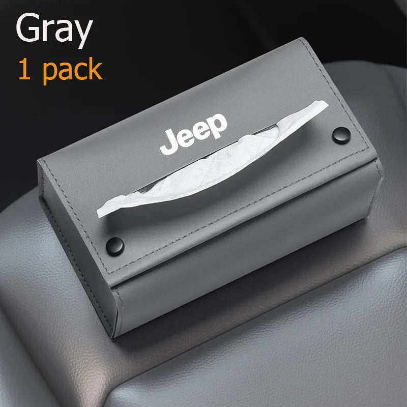 Car central armrest box magnetic tissue box for Jeep Grand Cherokee Wrangler Rubicon Renegade Patriot Compass Commander