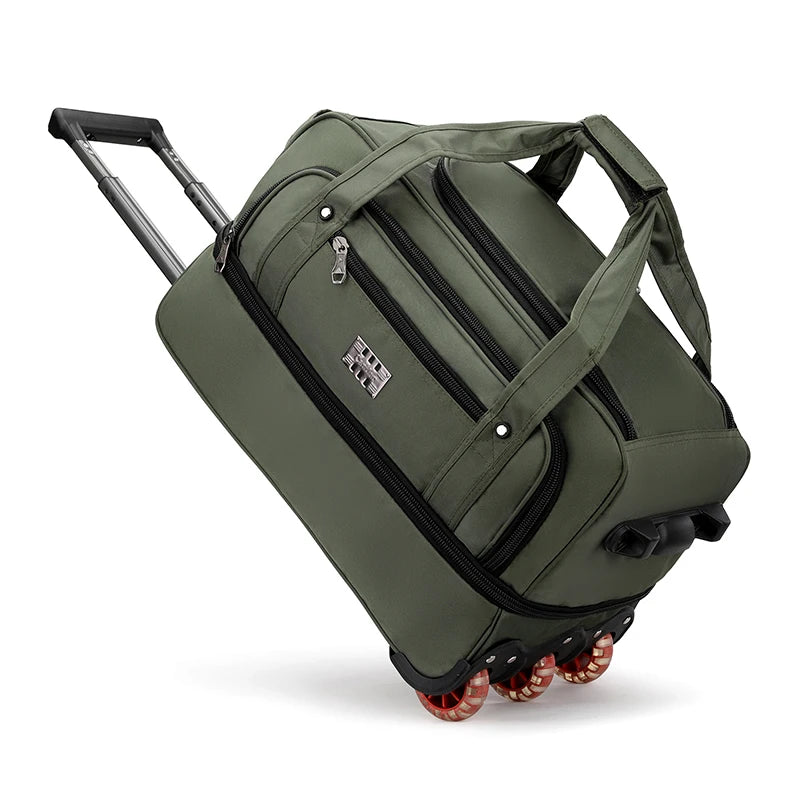 Multifunctional Trolley Travel Bag, Large-Capacity Men's and Women's Business Boarding Bag, Short-Distance Luggage Bag, Portable