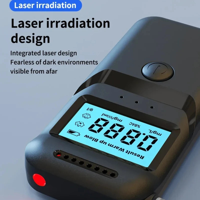 Portable Digital Breathalyzer LCD Screen Accurate Alcohol Breath Tester Drunk Driving Detector Analyzer for Car Home & Party Use