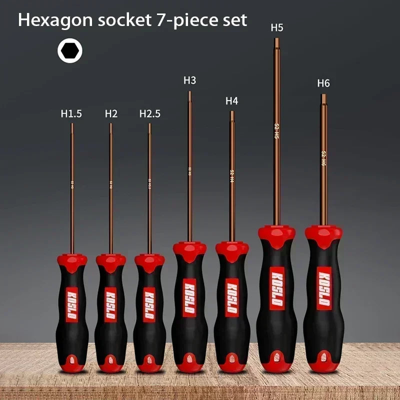 2025 New Internal Hexagonal Screwdriver Small Wrench Hexagonal Star Set Tool Extended Straight Shank Hexagonal Edge Bicycle