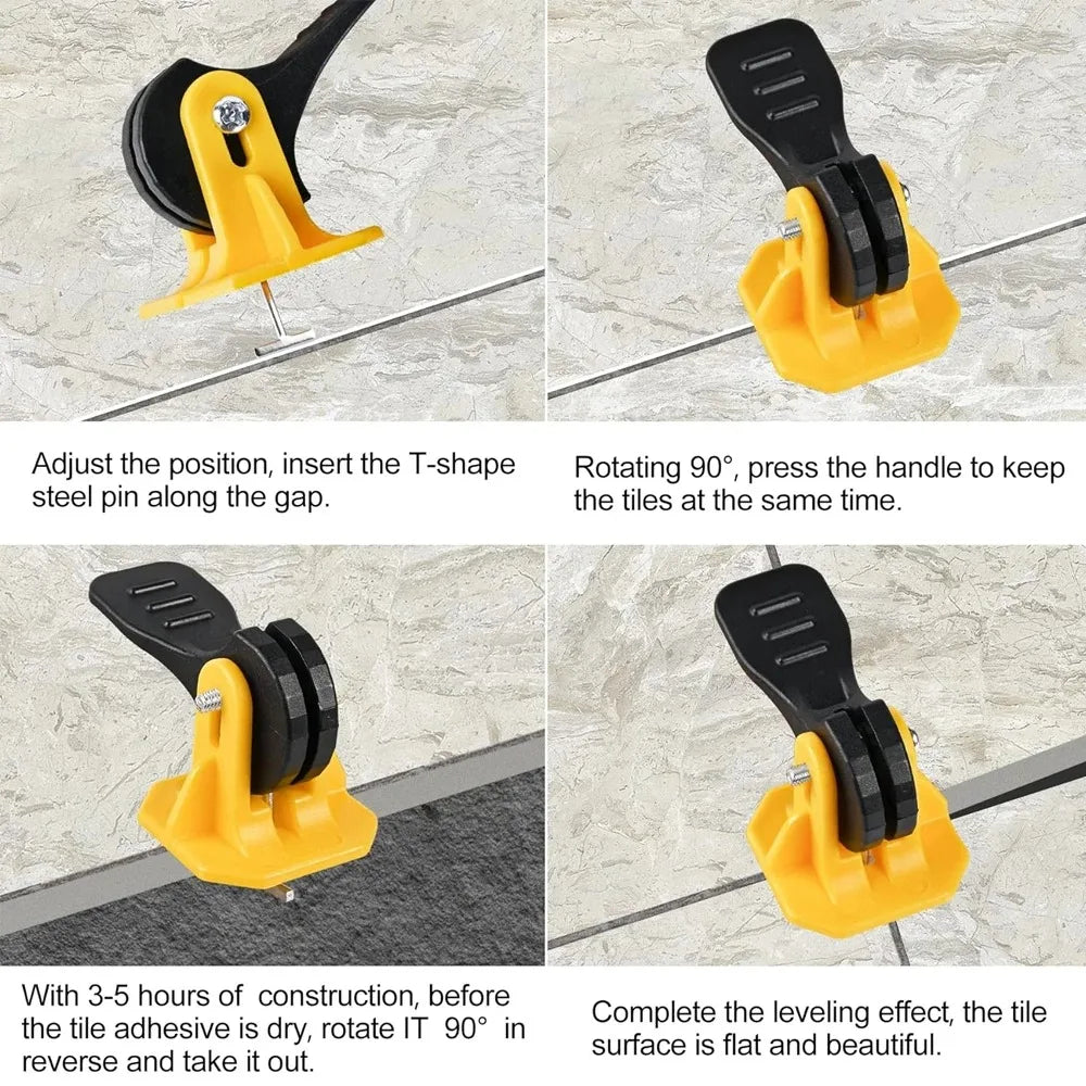 50/100Pcs Floor Tile Leveling System Clips Leveler Adjuster Kit Set Tile Laying Fixing Flat Ceramic Wall Construction Tools