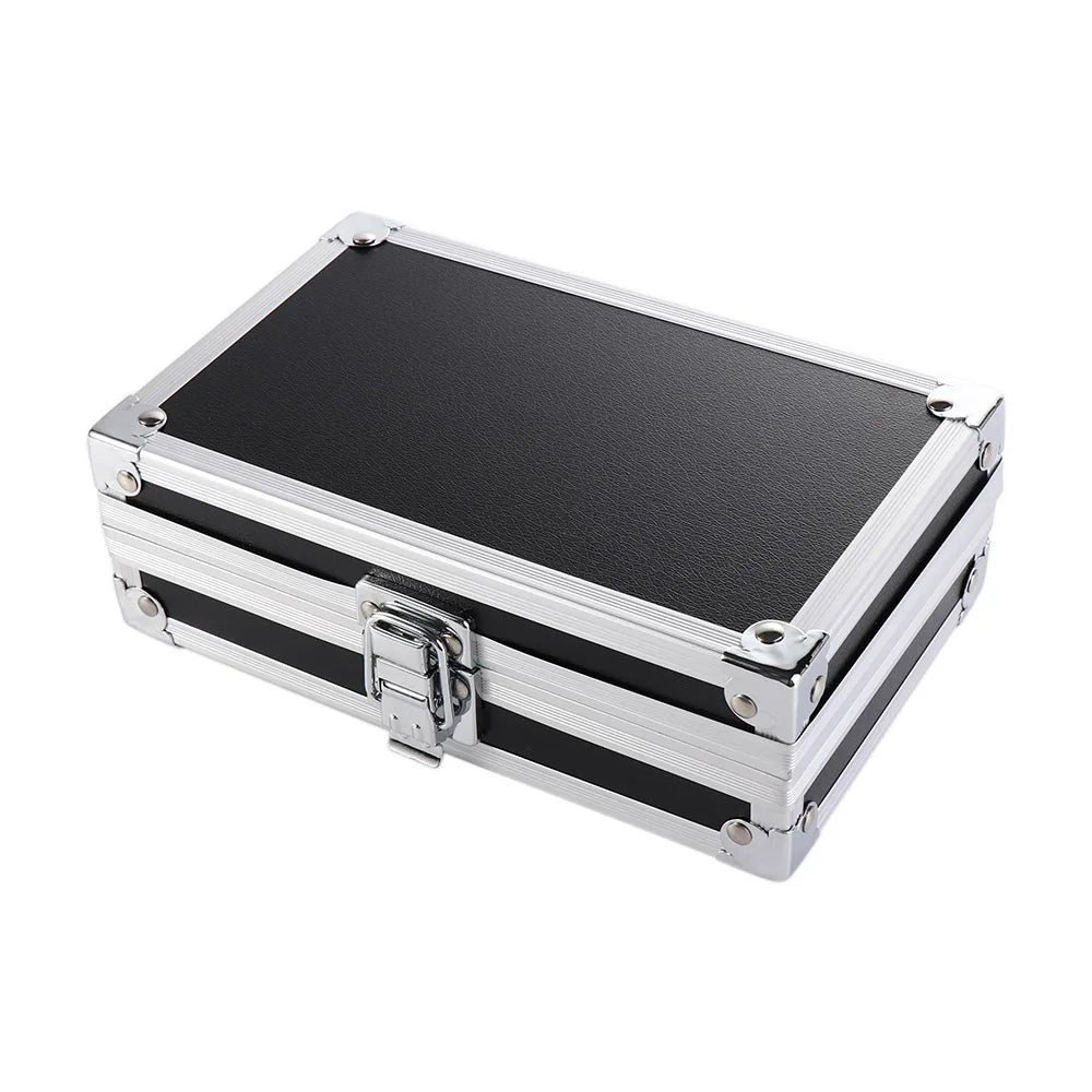 1pc Aluminum Alloy Toolbox, Portable Safety Equipment, Instrument Storage Carrying Case, Pressure Resistant Lockable Storage Box