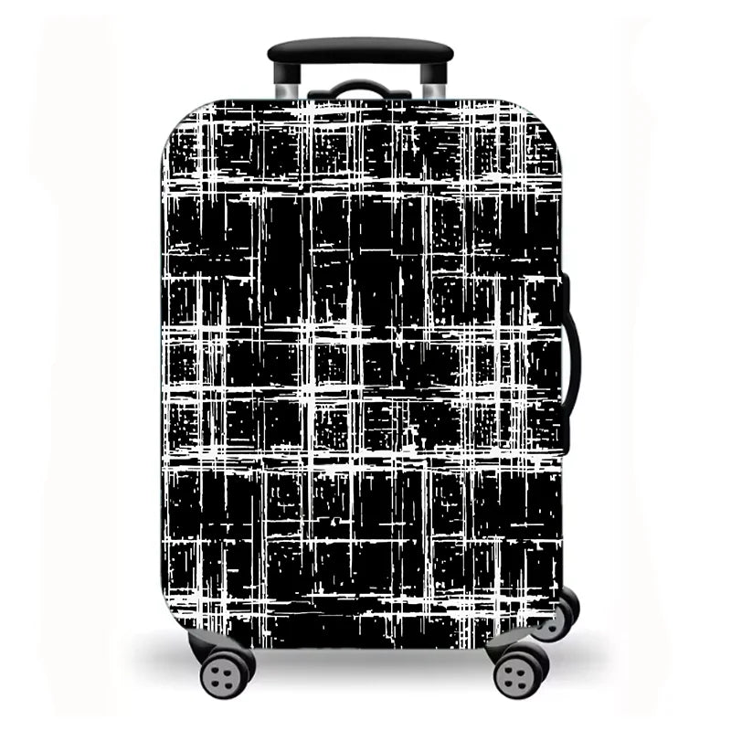 Luggage protective cover, retro printed elastic suitcase protective cover, retro floral pattern.