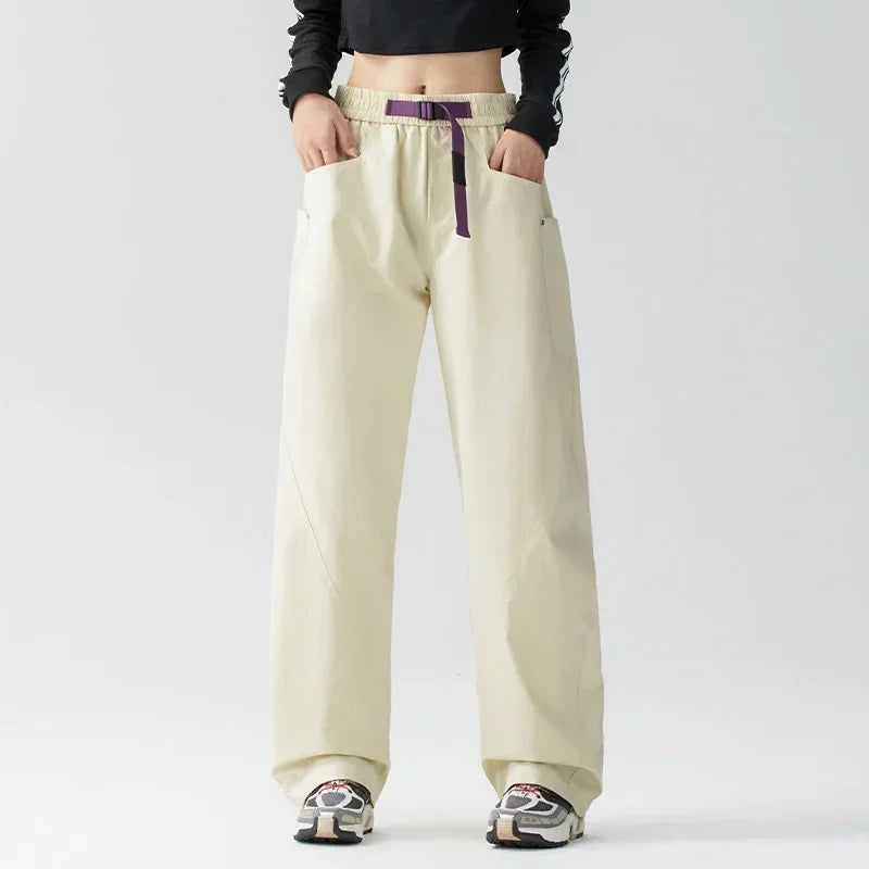 WASSUP CMKPO American machete assault pants women's new wide-leg overalls outdoor hiking waterproof mountaineering pants Casual