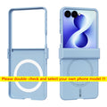 For Samsung Galaxy Z Flip8 7 FE 6 5 Phone Case Magnetic Silicone Wireless Charging Three-In-One Hinge Tough PC Cover Hard Fundas