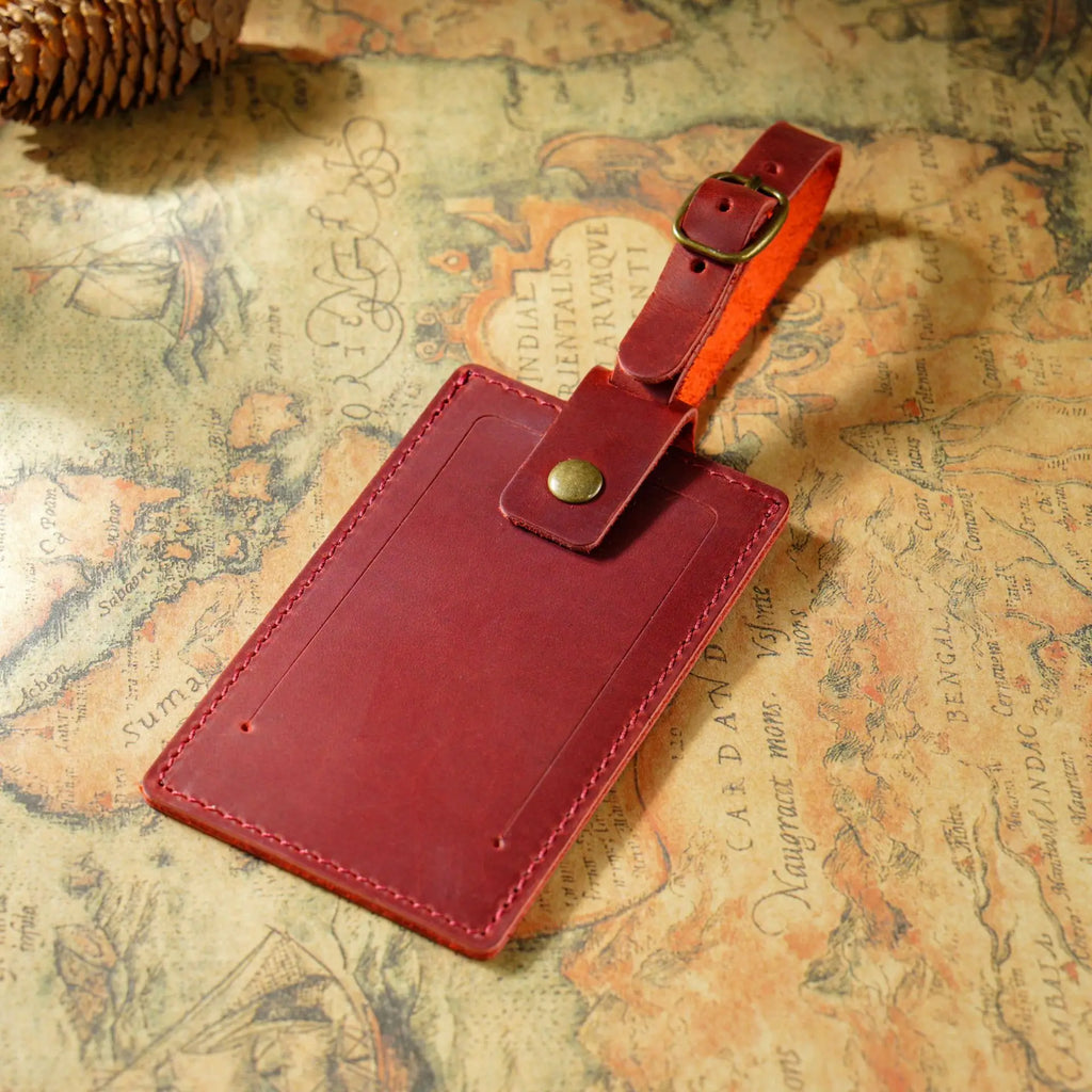 Free Custom Letters New Top Layer Cowhide Aircraft Boarding Pass Creative Travel Box Hanging Tag Checked In Leather Luggage Tag