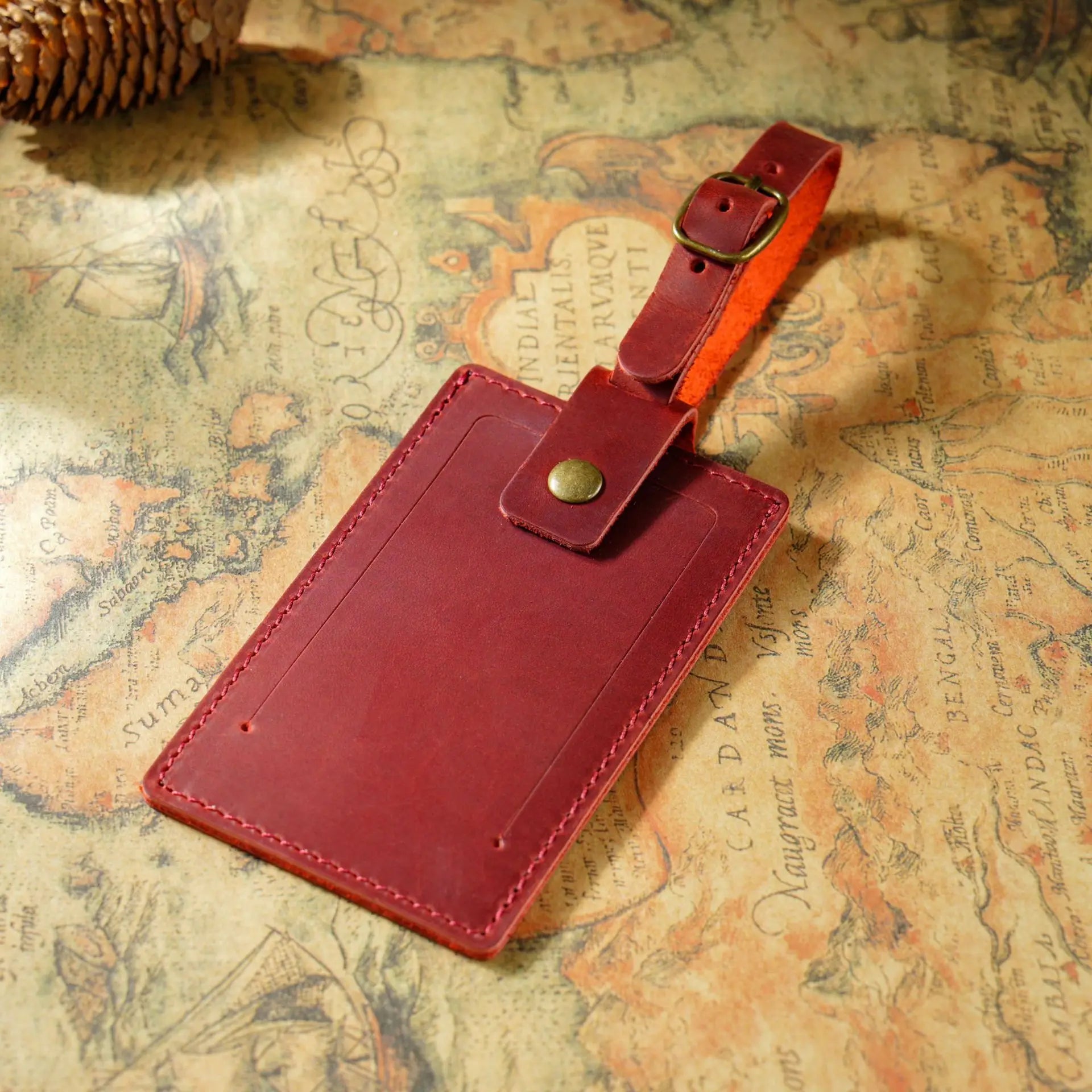 Free Custom Letters New Top Layer Cowhide Aircraft Boarding Pass Creative Travel Box Hanging Tag Checked In Leather Luggage Tag