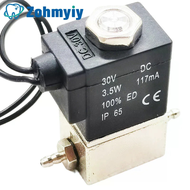 Dental Scaler Valve Water Supply Solenoid Universal For Ultrasonic Cleanser DC/30V Electromagnetic Valve