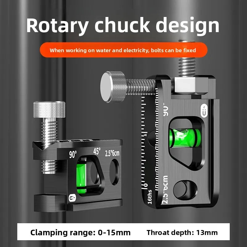 Solid Cast Aluminum Spirit Level, High Precision Strong Magnetic V-Groove Magnet Track Angle Finder for Construction