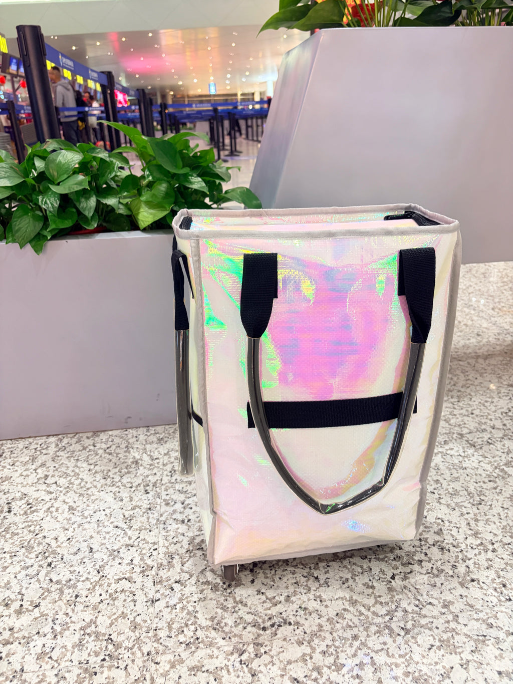 Hulken Detachable Travel Bag with Cover Silent Wheels Stackable Storage Portable Shopping Cart Large Capacity Foldable Shoppi...