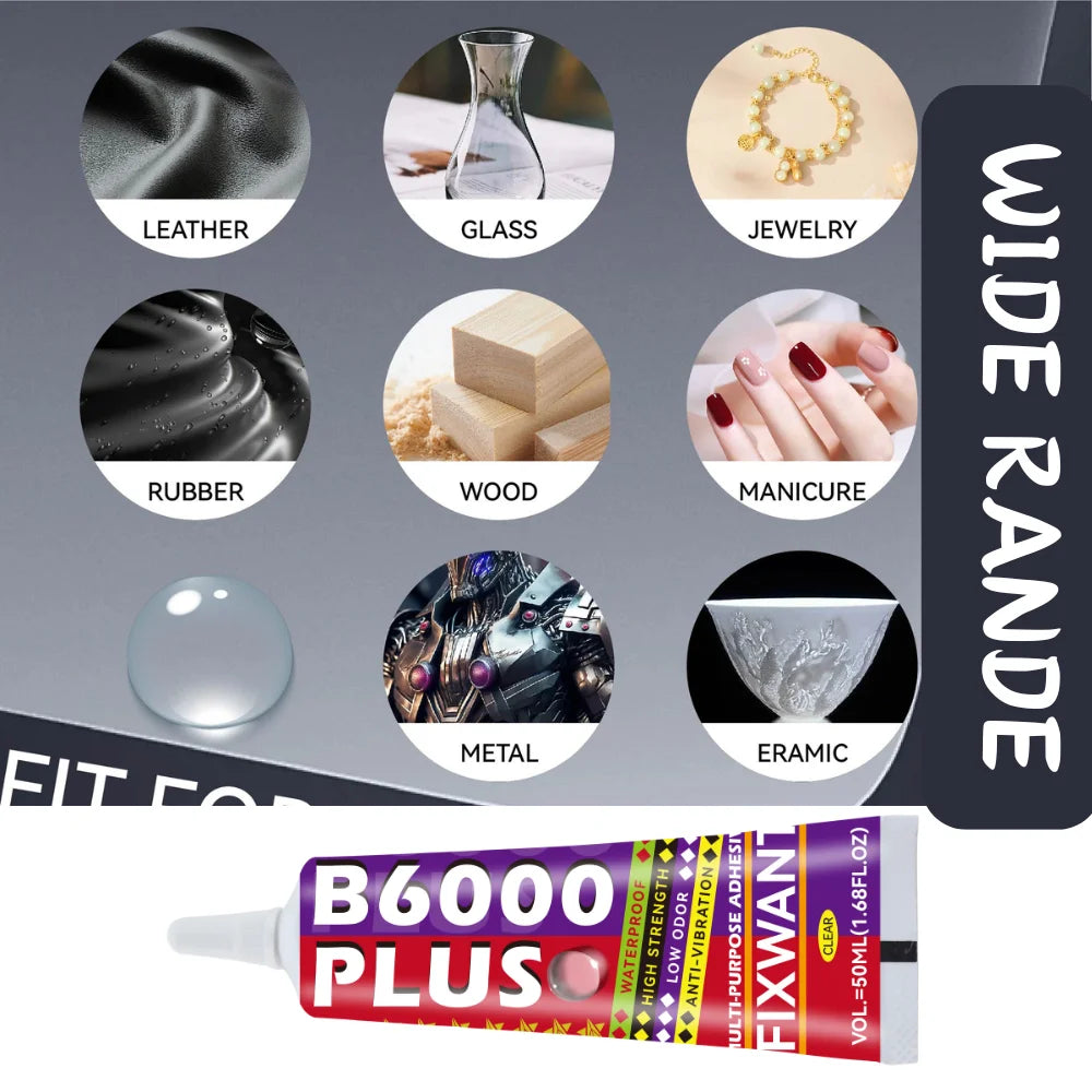 NEW B6000 15/50/110ML Clear Contact Phone Repair Adhesive Universal Glass Plastic Leather Glue With Precision Applicator Tip