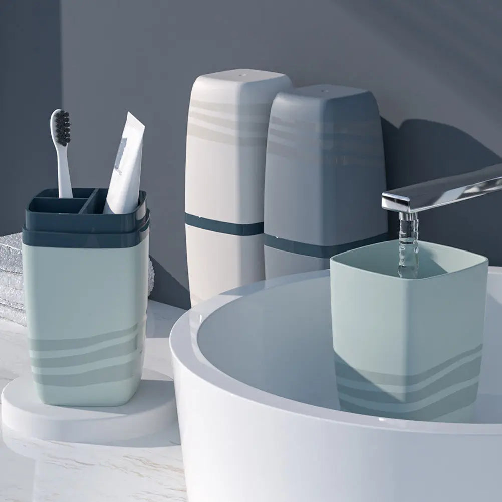 3Pcs Toothbrush Case Sets Portable Travel Toothpaste Holders Lightweight Compact Bathroom Washing Cups Toothbrush Box