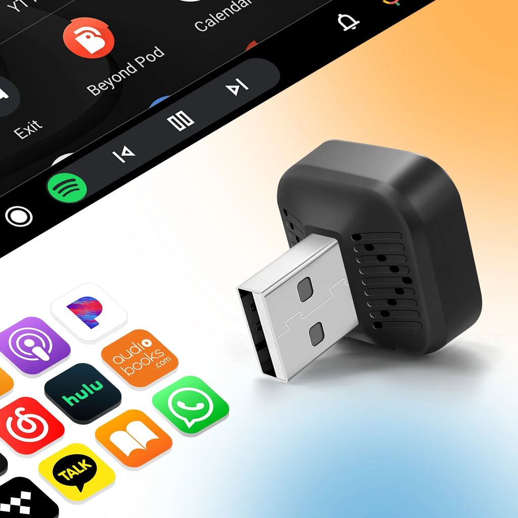 2 in 1 Wired to Wireless CarPlay Android Auto Adapter for OEM Car Stereo With USB Dongle Mini Box Plug and Play Bluetooth