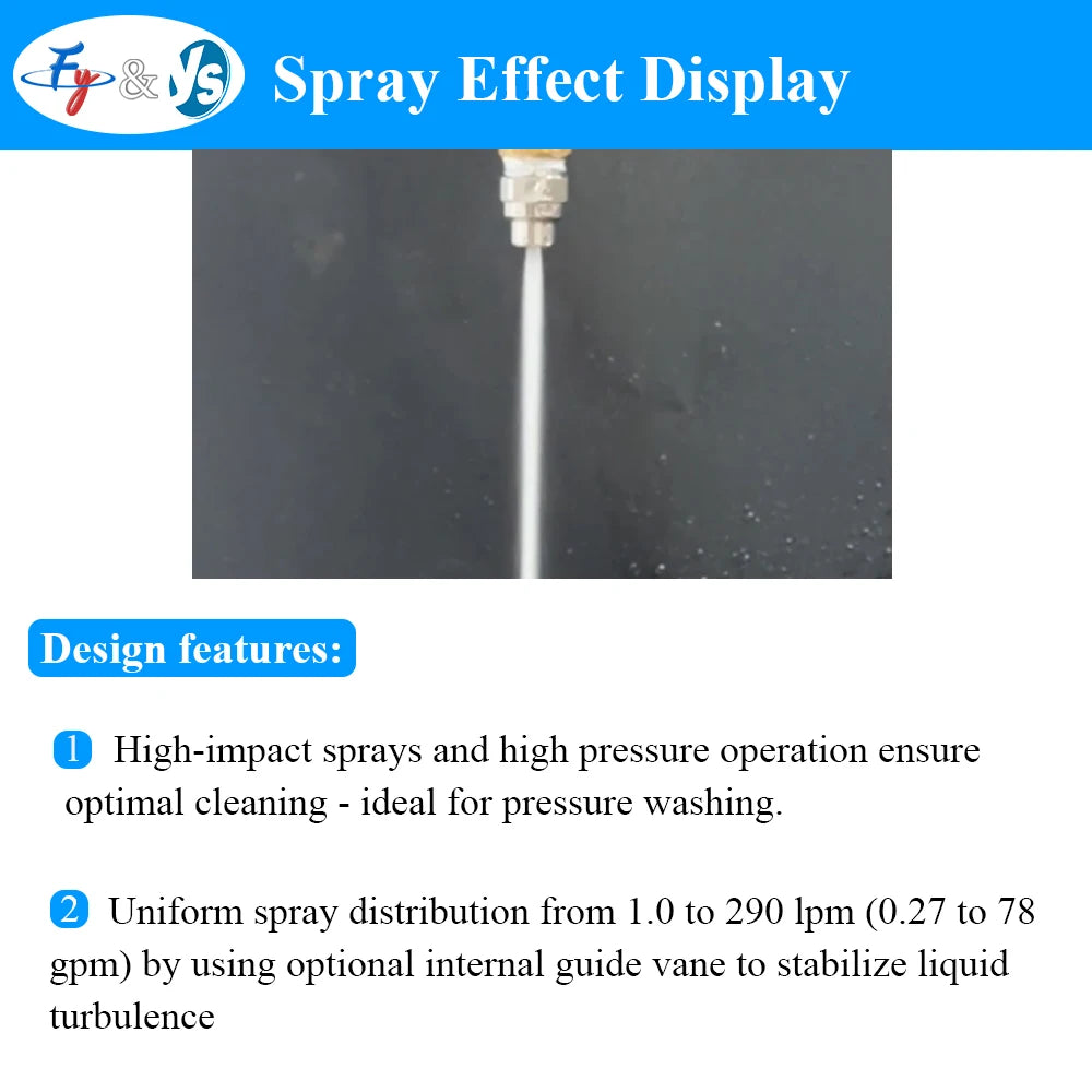 10 Pcs 1/4"MEG Solid Stream Cleaning  Nozzle With Filter Screen, High Pressure Straight Solid Stream , Solid Cone Spray