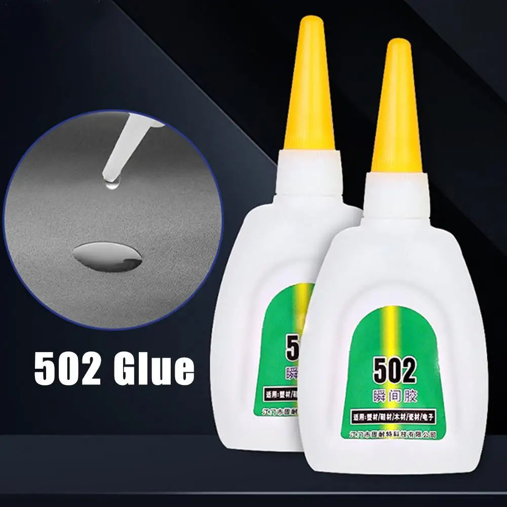 502 Super Glue Instant Quick-drying Cyanoacrylate Adhesive Leather Rubber Wood Metal Strong Liquid Glue Tool