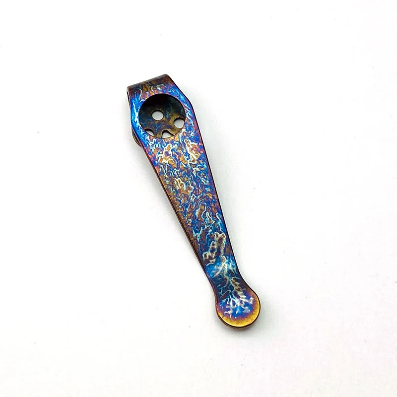 12 Colors Titanium Pocket Clip Back Clamp for Spyderco C81 Paramilitary 2 Endura4 C10 Manix2 C11 Delica4 G10 Police Para3 Knives