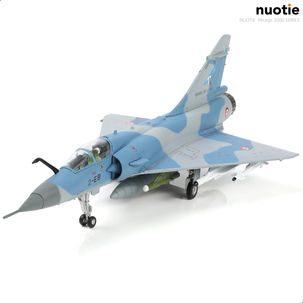 NUOTIE 1/100 Mirage 2000C-5F 2-EB French Air Force 3rd Stork Squadron Diecast Model with Bracket for Adult Collection & Gift