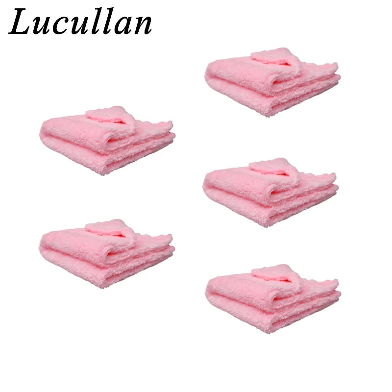Lucullan 30/70 Super Glory Edgeless Plush Microfiber Towel 40x40cm 600GSM Cloths For Polishing Buffing Finishes Car Wash