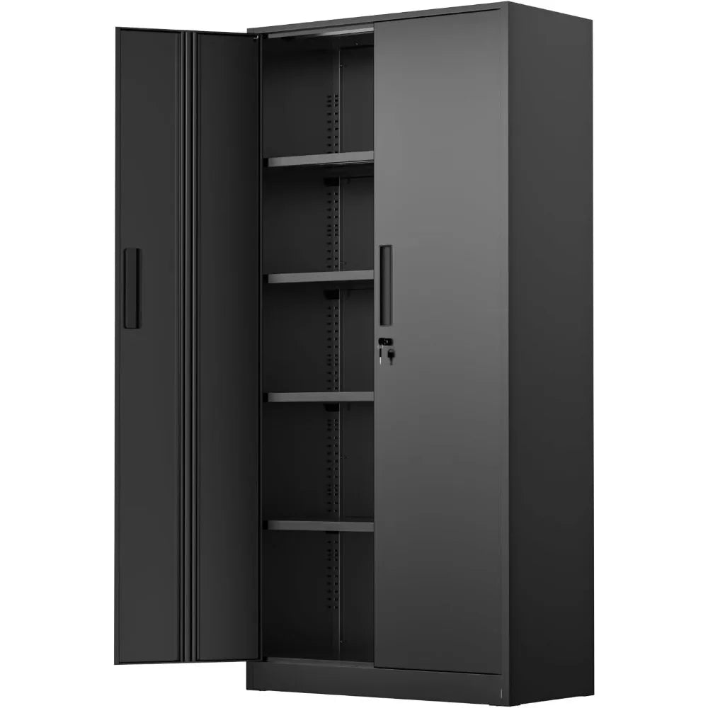 72” Metal Storage Cabinet, Garage Cabinets and Storage System with Doors and Shelves
