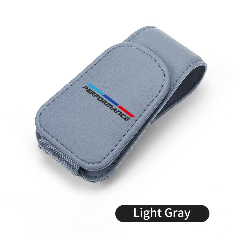 For BMW Car Leather Glasses Clip Sunglasses Holder with Hidden Card Slot 1 3 5 Series X1 X3 X4 X5 X7 G20 G38 F20 F39 F48 E46