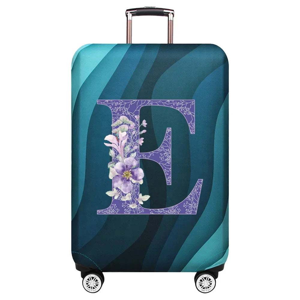 Luggage Covers 18-32inch Protector Travel Luggage Suitcase Protective Cover Stretch Dust Covers Print Purple Flower Series