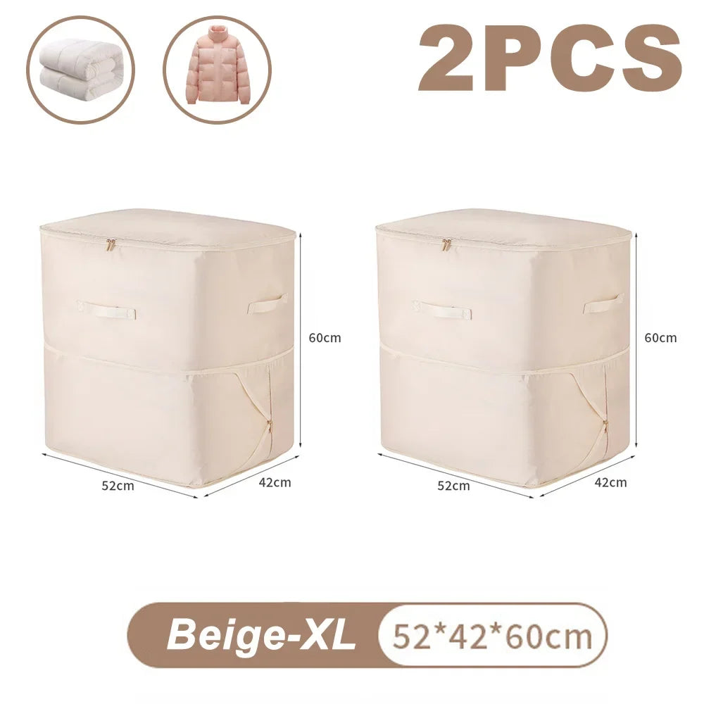 Large Compression Bag Quilt Clothes Closet Cabinet Organizer Storagepouch Ultra Space Saving Self Compression Organizer