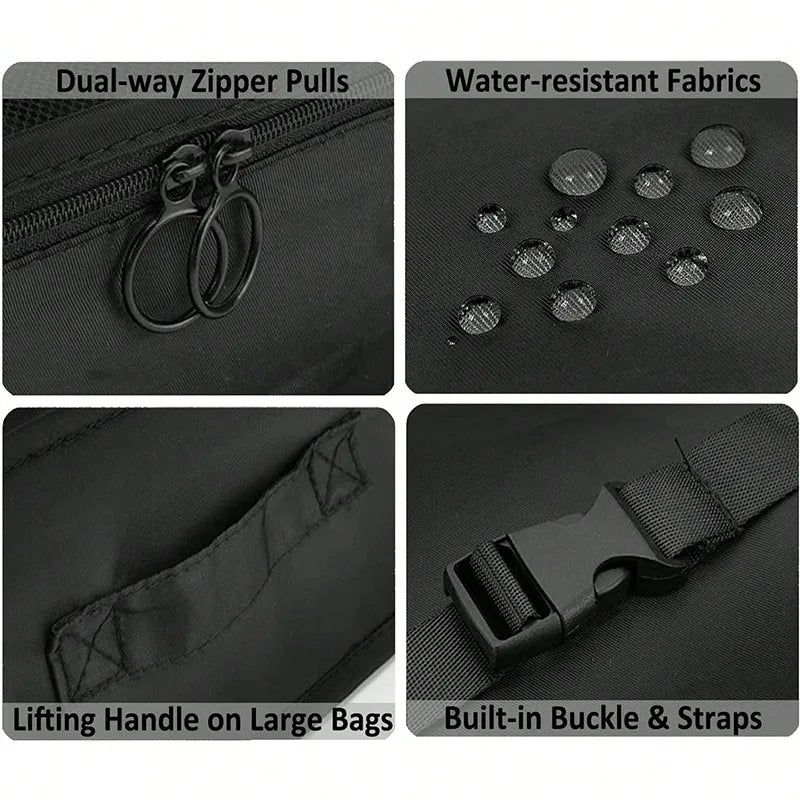 9Pcs Travel Organizer Bags Suitcase Packing Cubes Portable Fold Wardrobe Luggage Clothes Makeup Digital Shoe Storage Bags