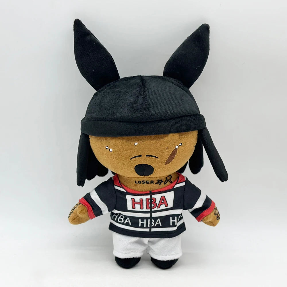 Playboi Carti With Black Rabbit Hat Plush Doll Figure Stuffed Toys Cute Boys Girls Christmas Gift