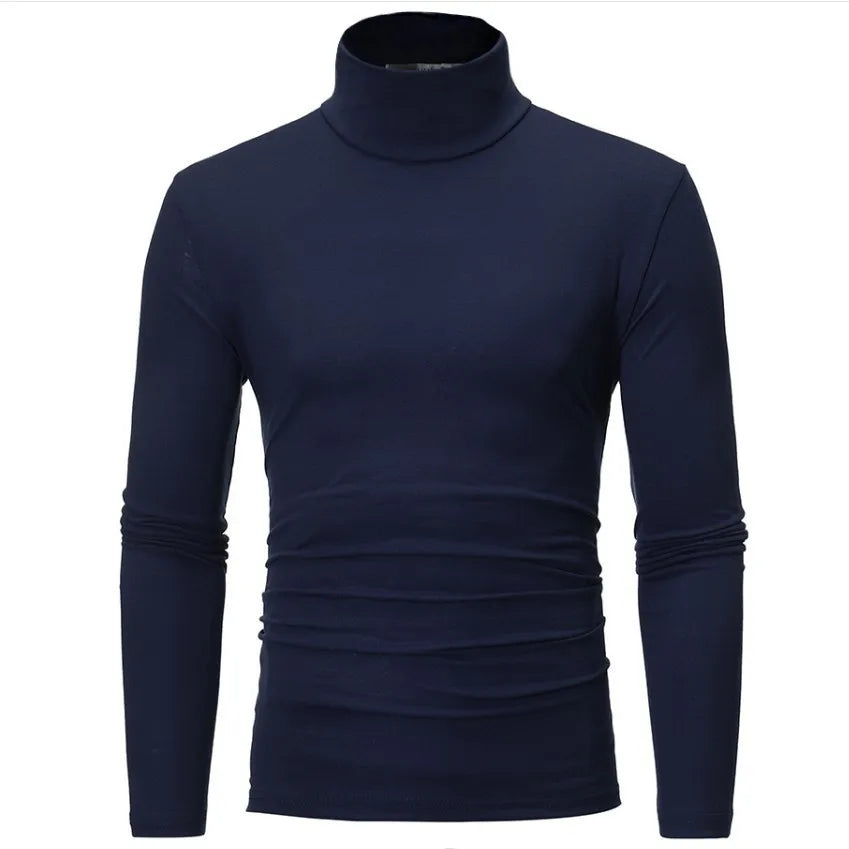 Thermal Underwear Tops Men Winter Clothes Thermal Shirt Autumn Men's Winter Tights High Neck Thin Slim Fit Long Sleeve T-shirt ﻿