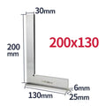 Durability Stainless Steel Try Square 90 Degree Flat Edge Square Angle Ruler Thickened With Base Carpentry Ruler