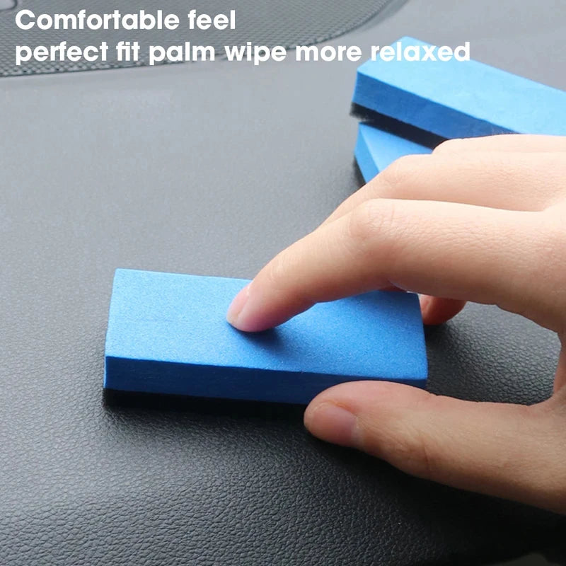 1/30PCS Car Ceramic Coating Sponge Applicator Glass Nano Wax Coat Sponges Blue Square Sponge and Cloth Car Cleaning Brush