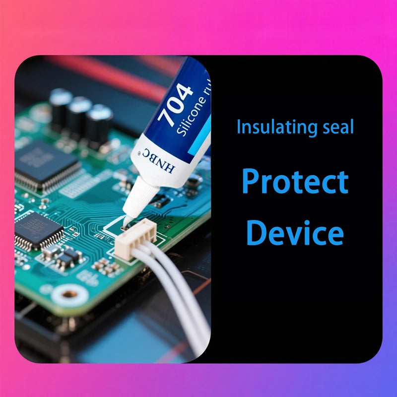 704 Repair Adhesive Rubber High Temperature Resistant Electronic Waterproof Insulation Heat-Resistant Silicone Sealing Adhesive