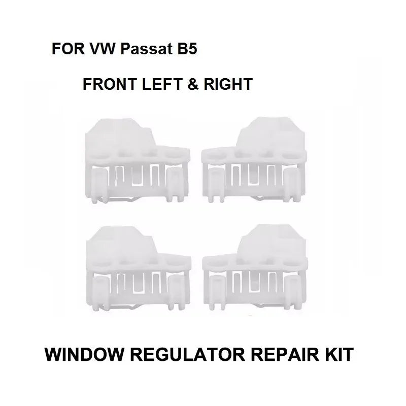 x4 Car Plastic Clips For VW Passat B5 1996 - 2005 Window Regulator Repair Kit - 2 Pairs Front Left And Right