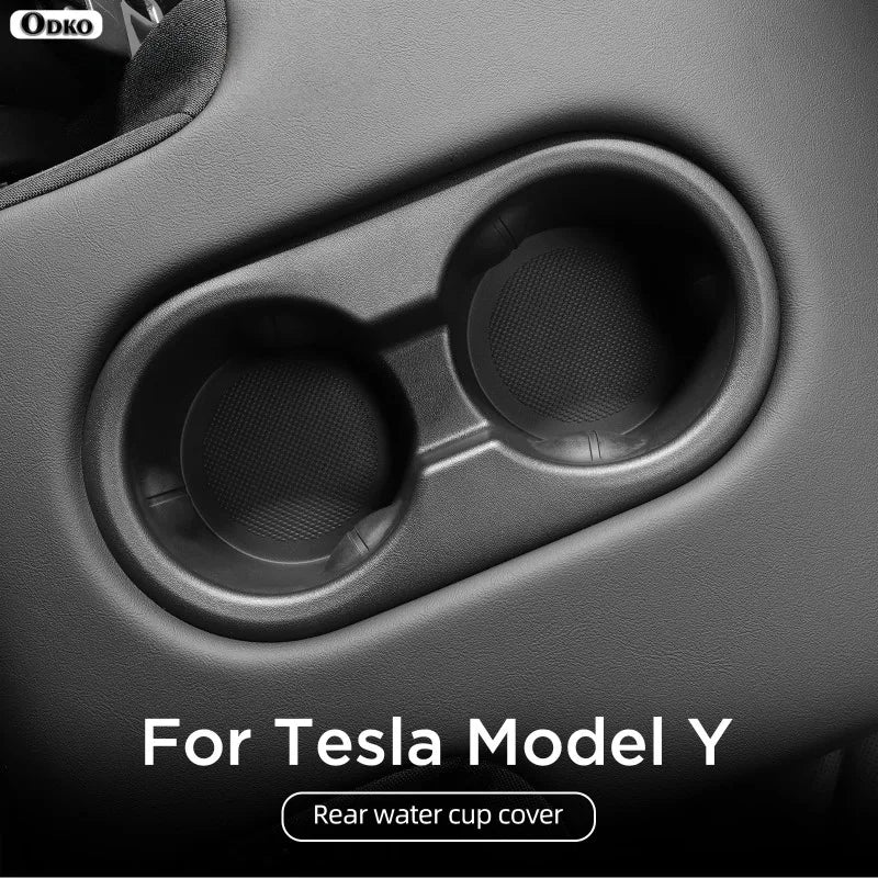 for Tesla Model Y Juniper/Launch 2025 Car Cup Holder The Second Row Water Cup Holder Drinks Storage Case Interior Accessories