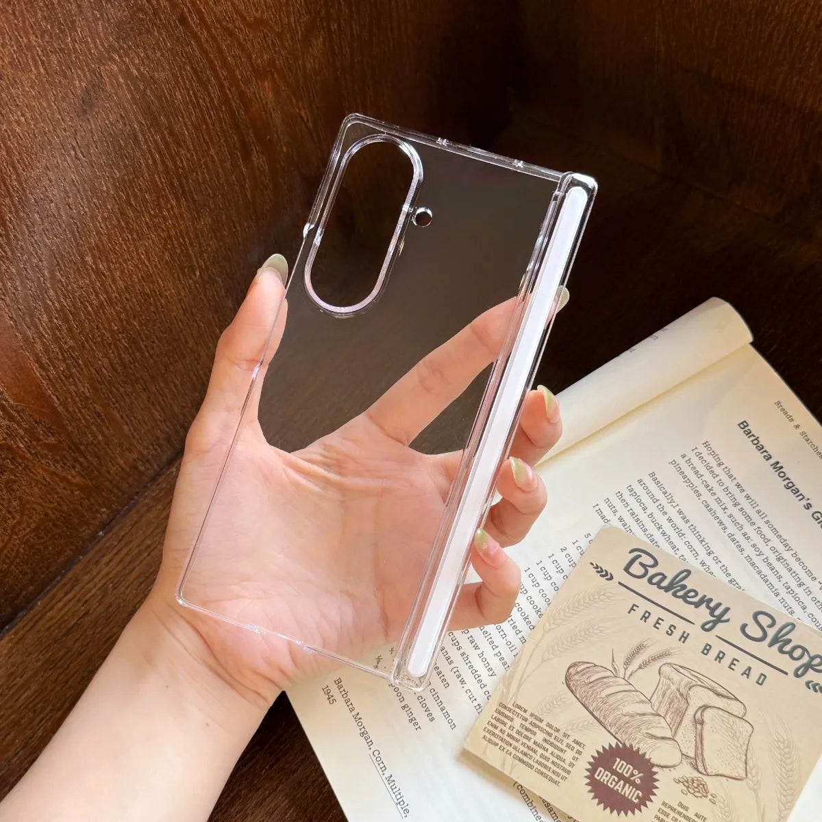 For Samsung Galaxy Z Fold8 Ultra Z Fold 8 7 6 5 4 5G for Magsafe Case Luxury Transparent Hinge Magnetic Wireless Charging Cover