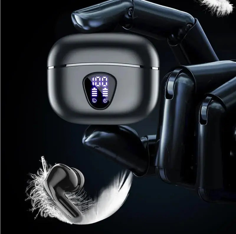 UYUXIO Wireless Earbuds BT5.3 HiFi Stereo Headphones with LED Display ENC Noise Cancelling Mic 48H IP7 Waterproof Earphones