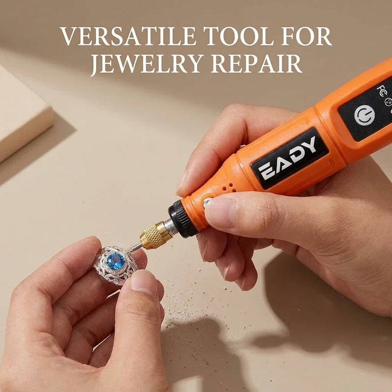 EADY Multifunctional USB Electric Rotary Tool, Mini Drill & Engraving Kit, Cordless DIY Hand Tools – Perfect for Sanding