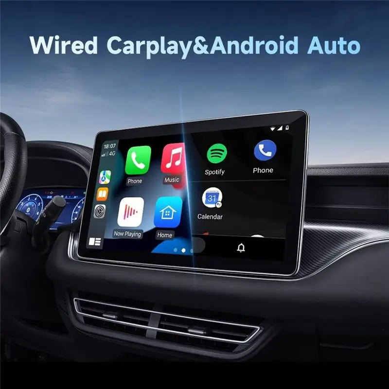 A21E-Car Wireless Carplay&Android Auto Box 2In1 Wired To Wireless Dongle Plug&Play Android AUTO Carplay Adapter Mini AI Box