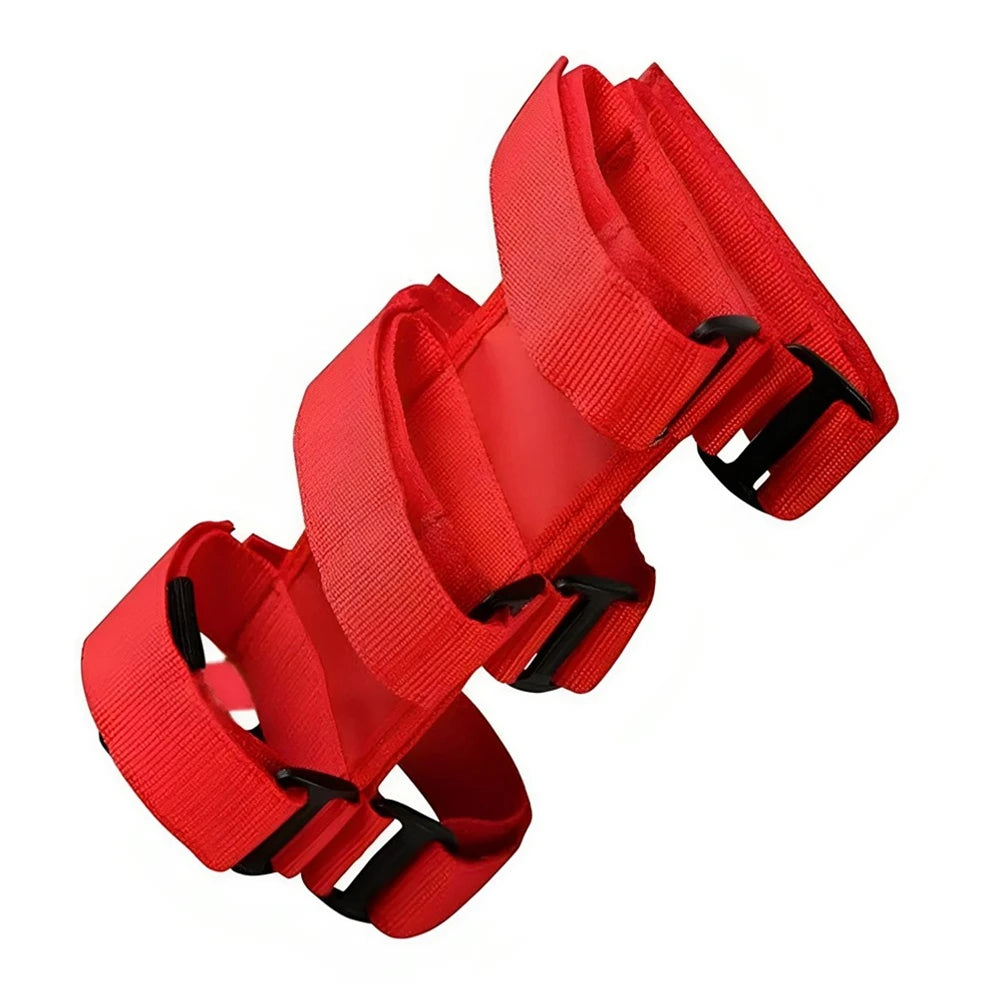 Black/Red Roll Bar Holder Adjustable Strap Mount for Jeep Wrangler JK JKU TJ CJ YJ LJ JL JLU