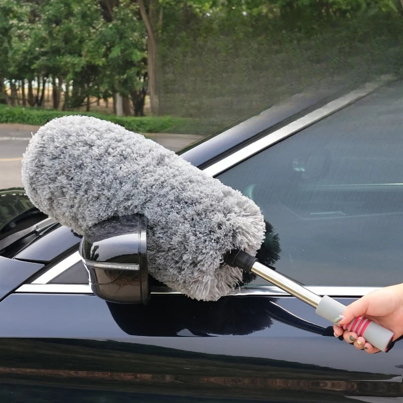 Car Dust Removal Duster, Car Retractable Brush, Soft-bristled Mop, Household Car Cleaning Wonder, Tool