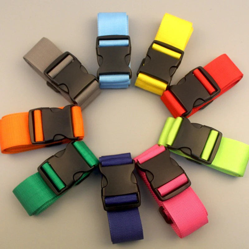 Straight Shaped Luggage Straps for Suitcase, Polyester Luggage Belt with Adjustable Release Buckle Travel Accessory ﻿