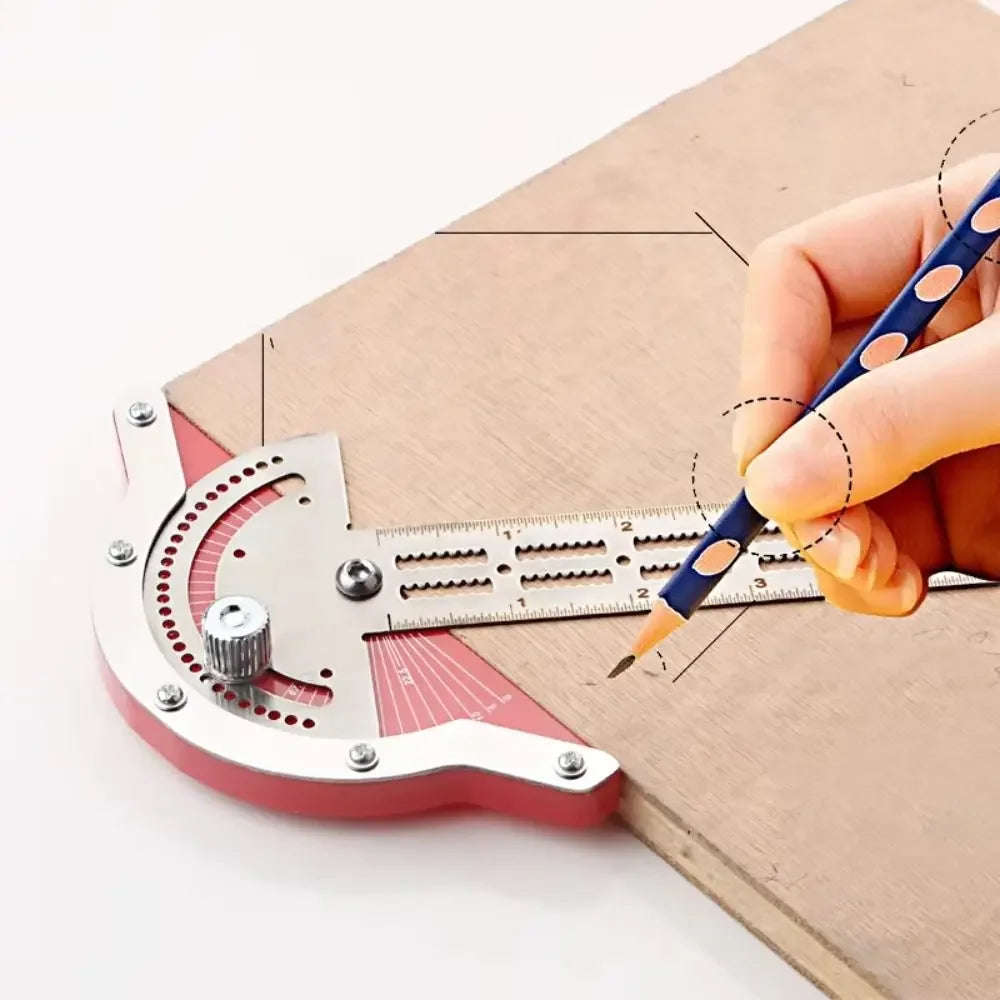Portable Accurate Woodworkers Edge Rule Stainless Steel Marking Tool Angle Ruler Durable 0-70 Degrees Woodworking Protractor