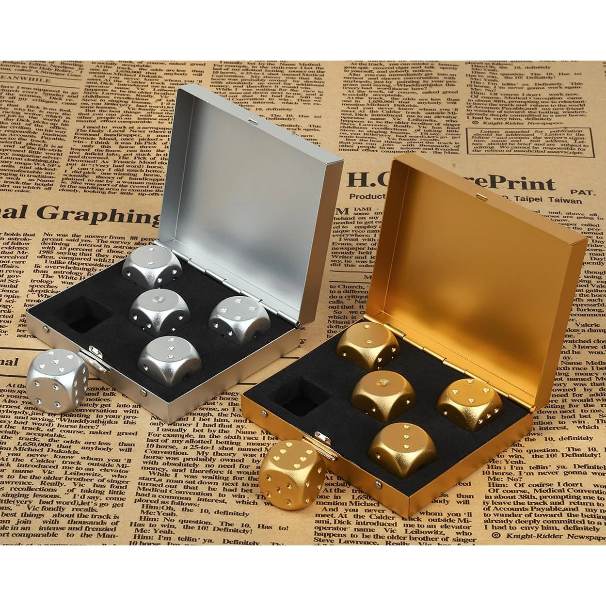 5Pcs/Lot Dice Aluminum Alloy Dices for Family Party Toy Accessories Tabletop Gaming Game Dice Drinking Dice Digital Dices