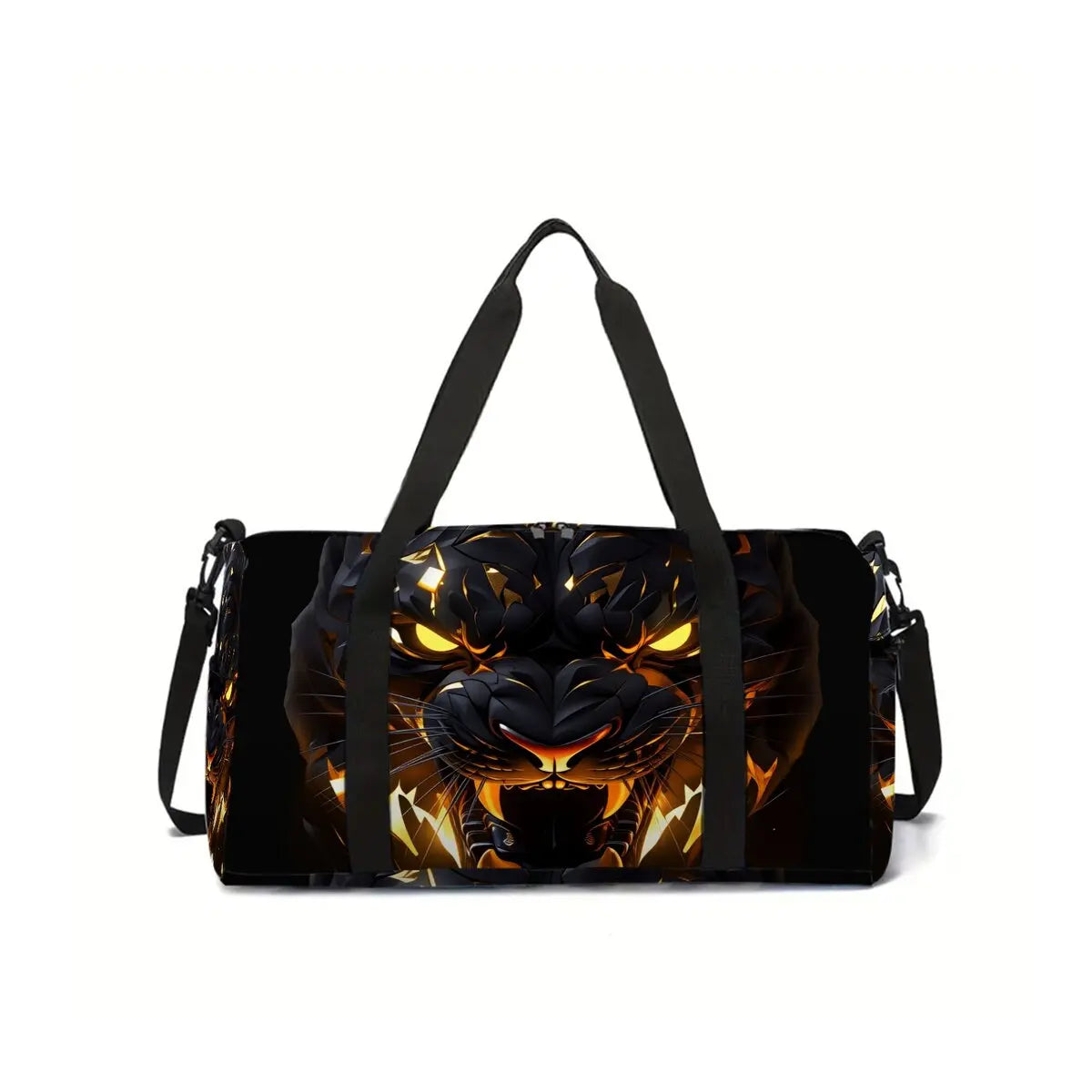 Leopard Tiger Large Capacity Luggage Bag for Boy and Girls Best Gifts 2D Cartoon Travel Duffels Outdoor Fitness Bag for Children